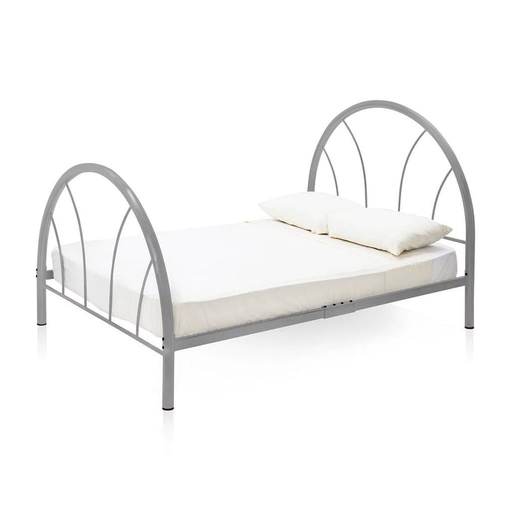 Silver Contemporary Metal Platform Full Bed E71904