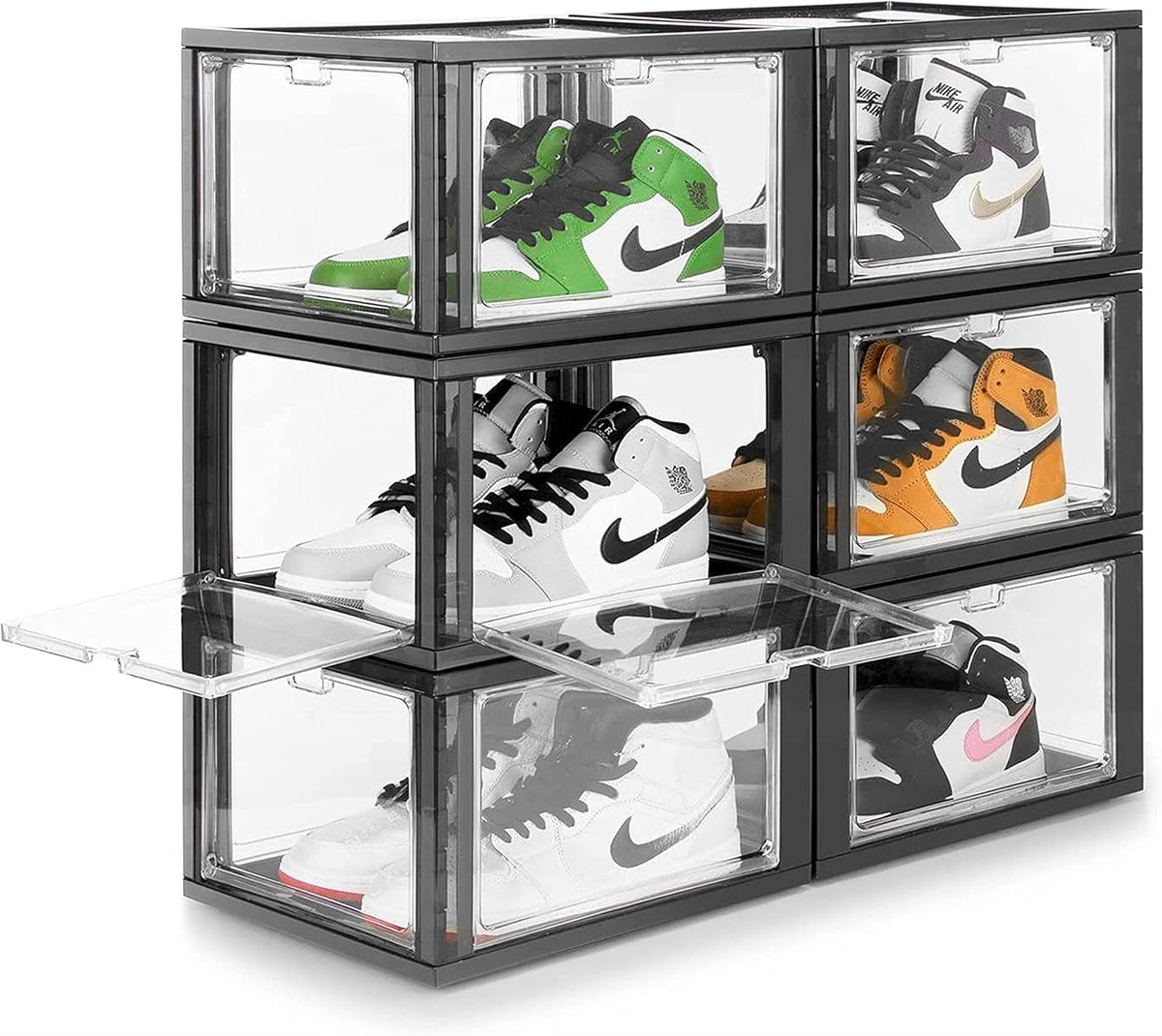 Stackable Plastic Shoe Box Organizer Y272023