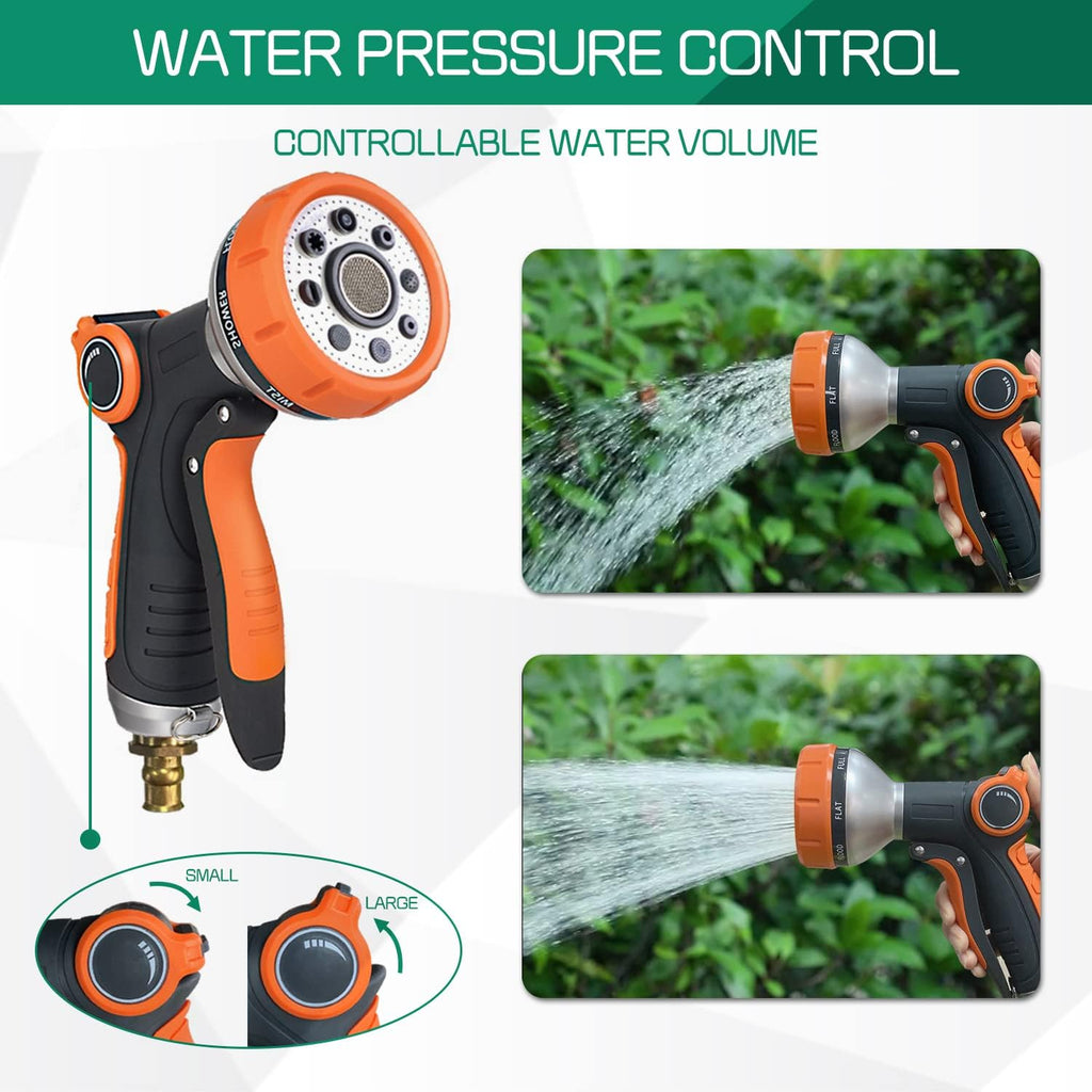 1/2'' x 100 FT Retractable Hose Reel with 8 Patterns Nozzle L9735