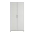 White Wood Freestanding Garage Cabinet I5161