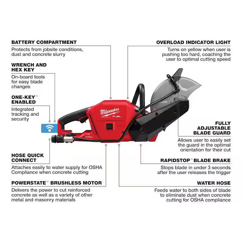 18V Lithium-Ion Brushless Cordless 9 in. Cut Off Saw Q18323