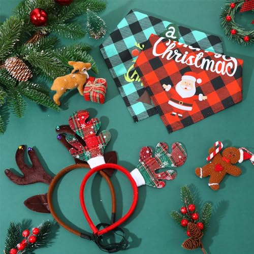 12 Pc Christmas Dog Bandanas Set S742