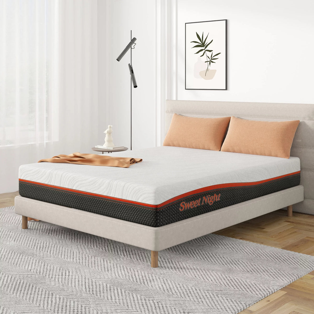 Queen Size Gel Memory Foam Pocket Spring Hybrid Mattress A85787
