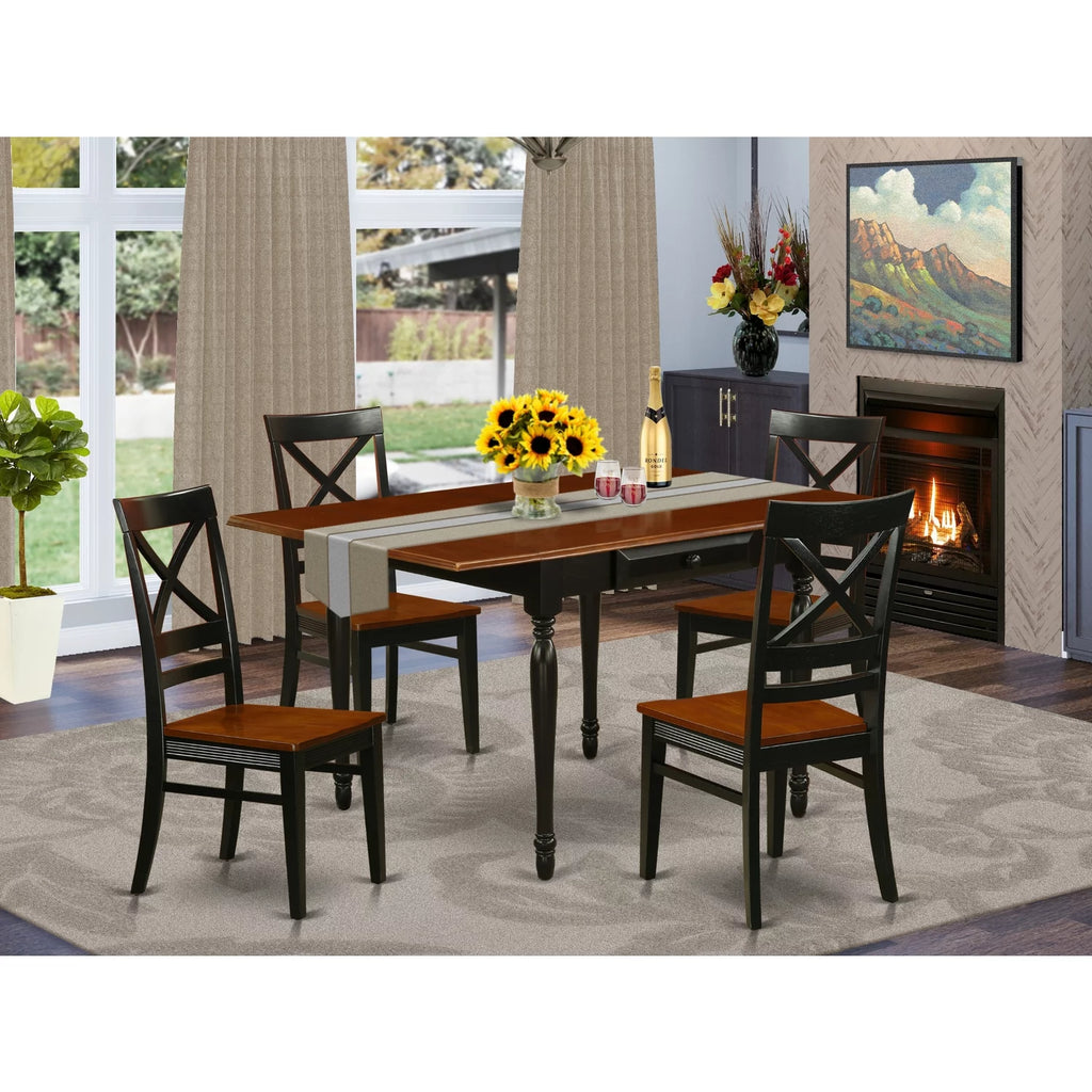 5 Piece Wood Table and Dining Chairs M449