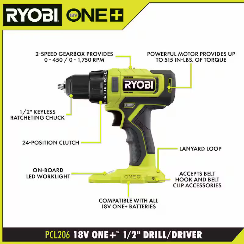 18V Cordless 6-Tool Combo Kit with Battery and Charger V899