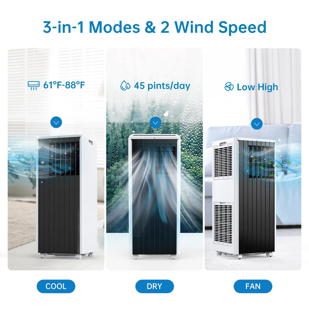 8,000 BTU Portable Air Conditioner with Remote Control T5360