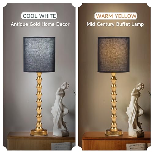 30.5" Rustic Table Lamps Set of 2 with Linen Oatmeal Lampshade S927726