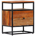 Bedside Cabinet Solid Reclaimed Wood and Steel J130