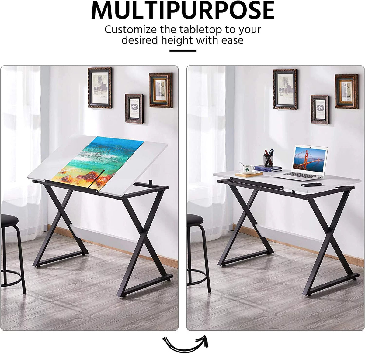 Drafting Table with Tilted Tabletop L96309