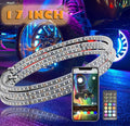 RGB LED Wheel Ring Light Kit 4PCS Double Row Waterproof E985961