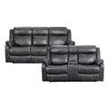Dark Gray Microfiber 2-Piece Reclining Sofa Set O7520