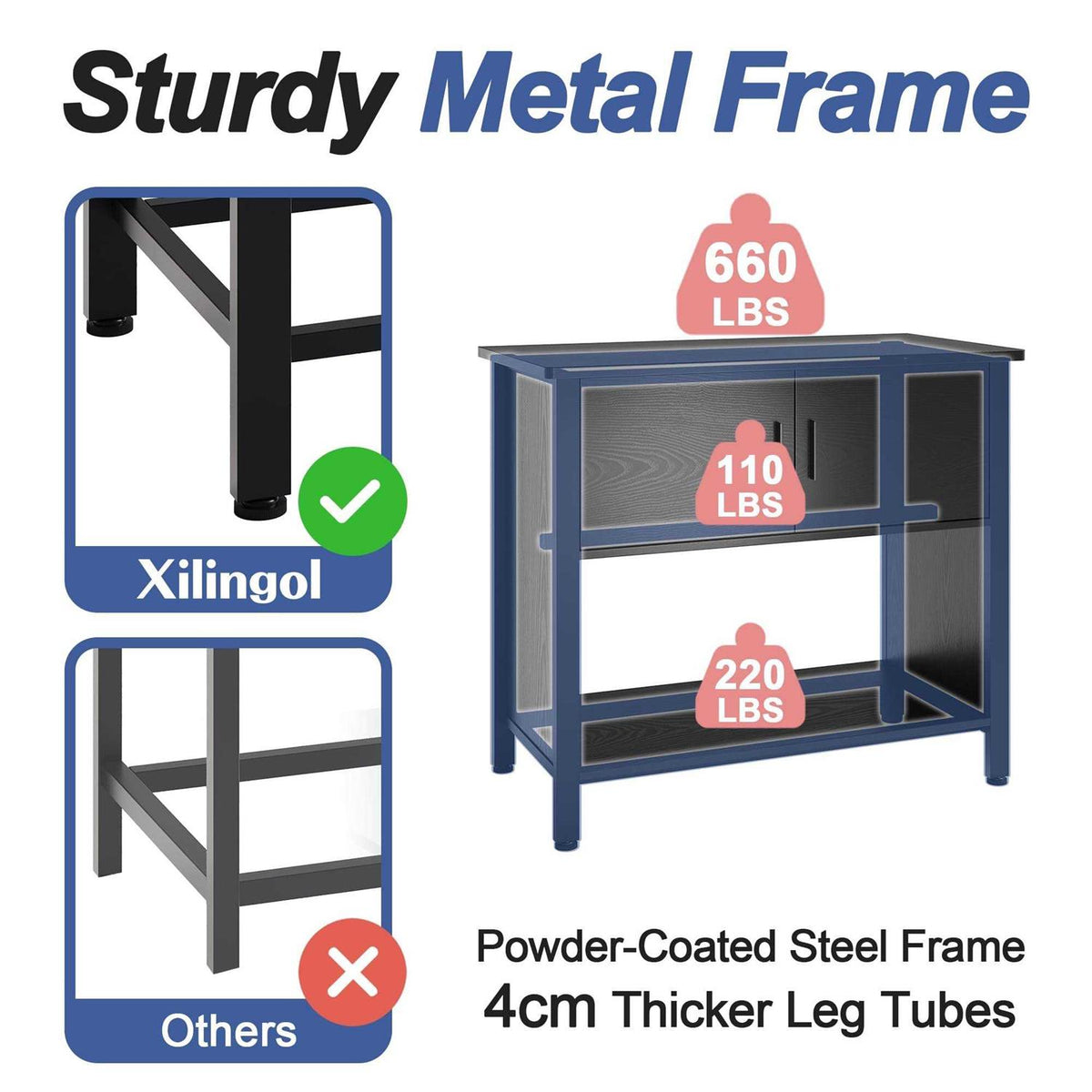40-50 Gallon Aquarium Stand with Cabinet L2159
