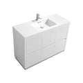48 in. Free Standing High Gloss White Bathroom Vanity A6799