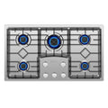 36 Gas Cooktop with 5 Sealed Burners and Cast Iron Grates in Stainless Steel V441
