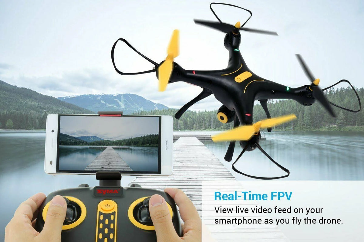 WiFi FPV Quadcopter Drone 720p HD Camera Black/Yellow K769597