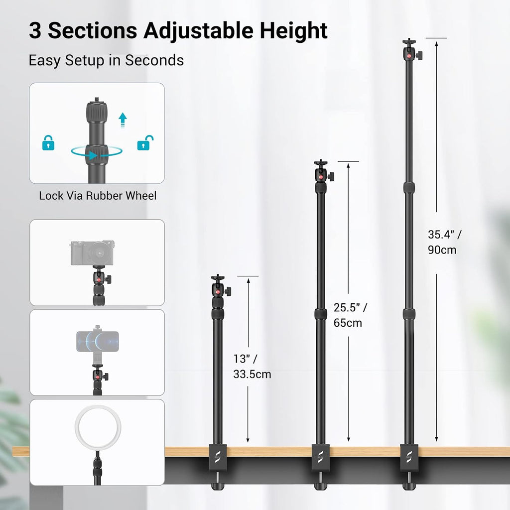 Adjustable Camera Desk Mount with Ball Head R362