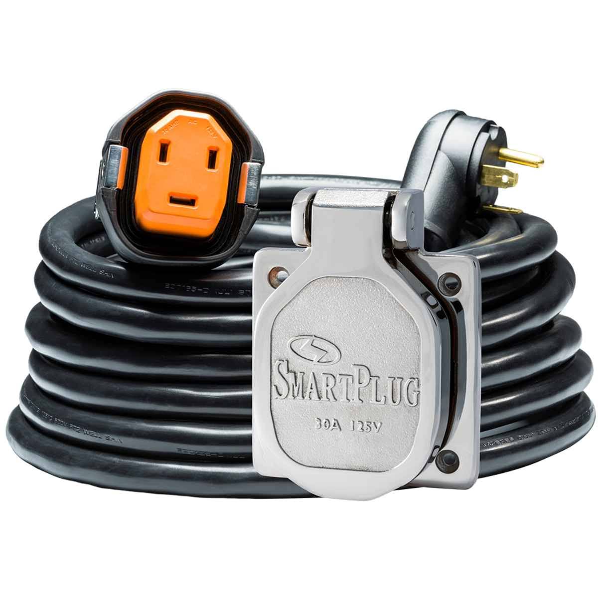 30 Amp RV Kit 30' Cordset Black & Stainless Steel Inlet O475