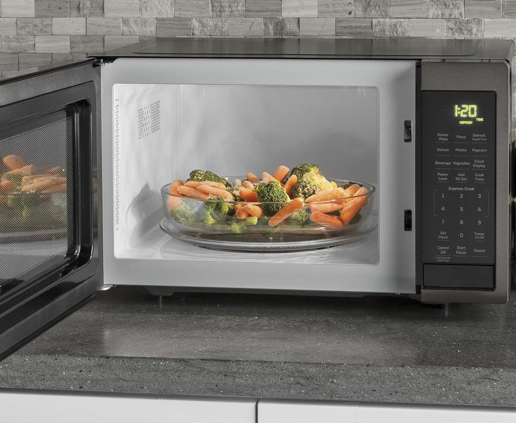 0.9 Cu Ft 900 Watts Black Stainless Steel Microwave Oven K1292
