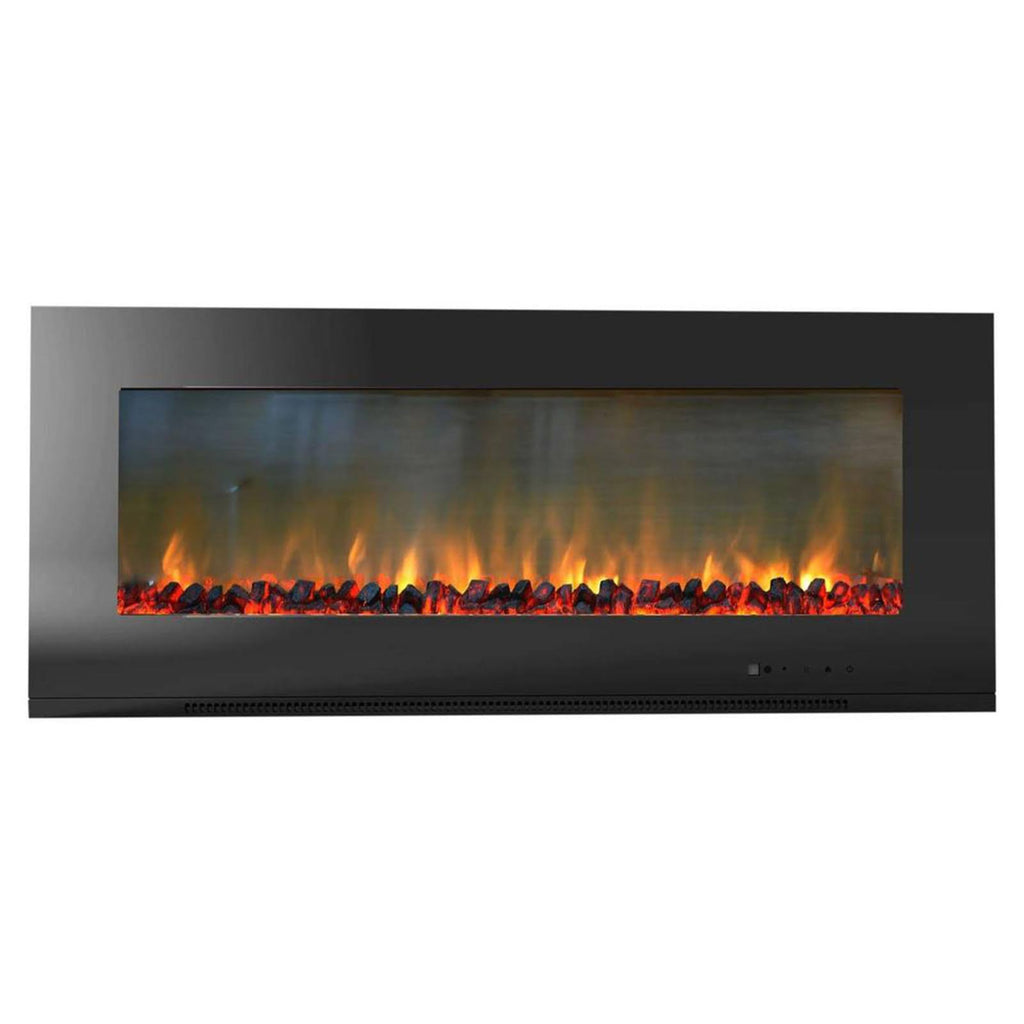Black 56x22 Wall-Mount Electric Fireplace R6719