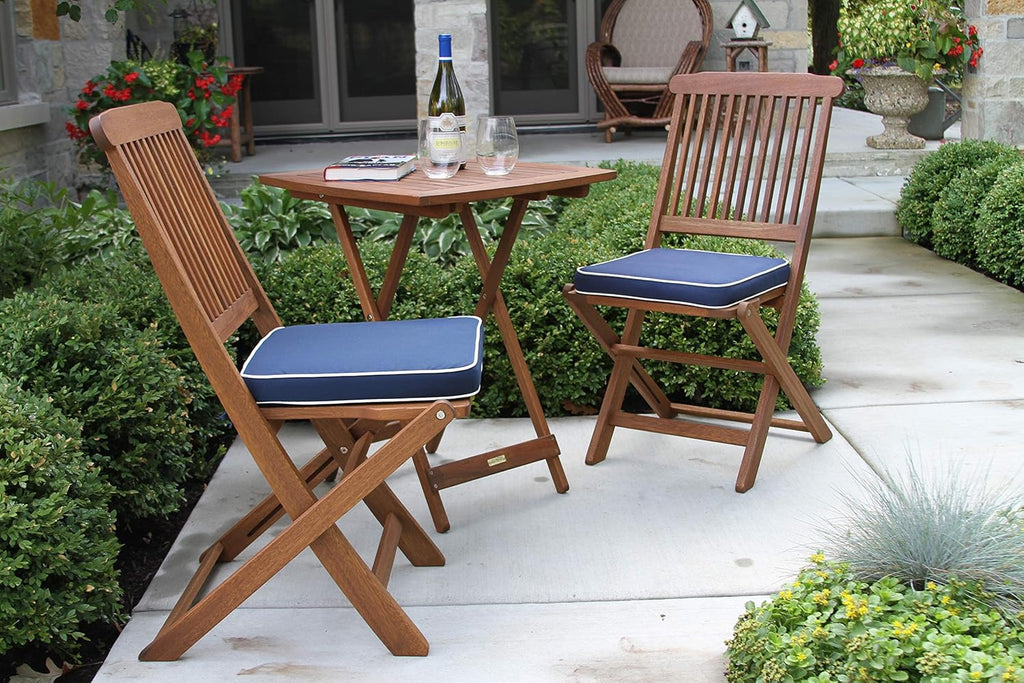 Eucalyptus 3 Piece Square Bistro Outdoor Furniture Set G88527