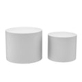 Set of 2 MDF Side Table Coffee Table End Table Nesting Table E887