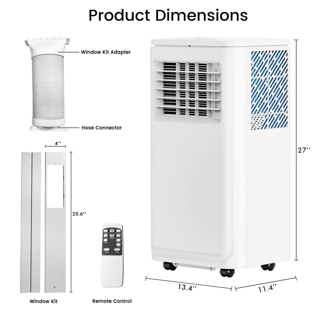 8000 BTU Portable Indoor Air Conditioner with Remote Control H749