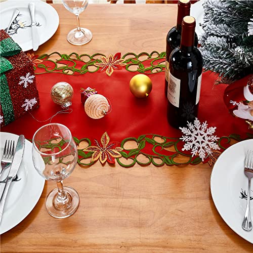 Embroidered Christmas Table Runner 15x87 Inch B1397