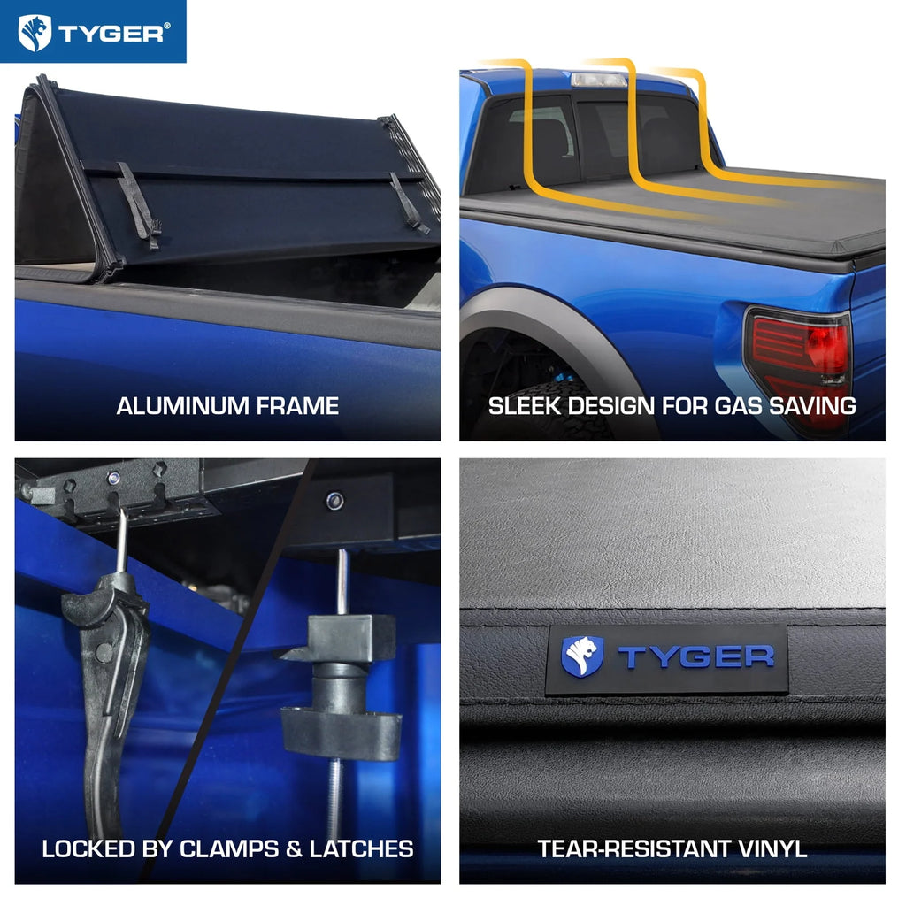 Soft Tri-fold Truck Bed Tonneau Cover H4626
