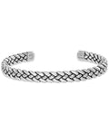 Men's Braided Bangle Bracelet in Sterling Silver X525788