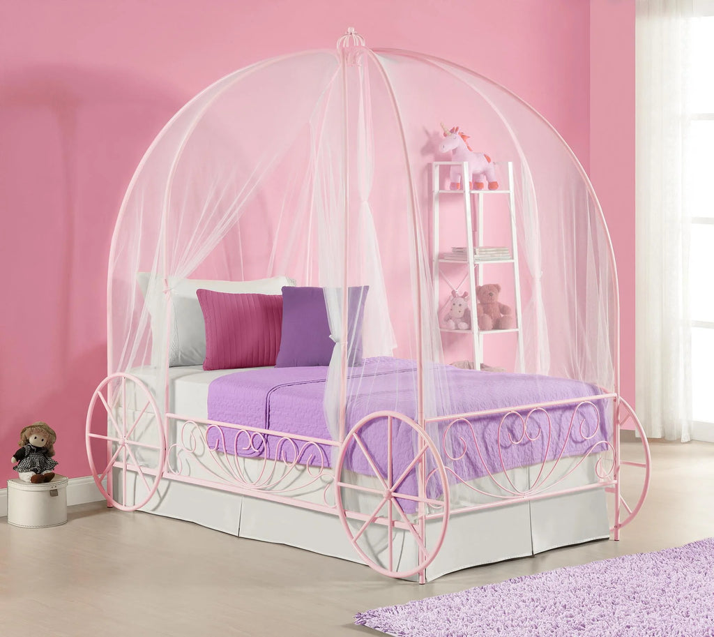 White Metal Twin Bed Y95785
