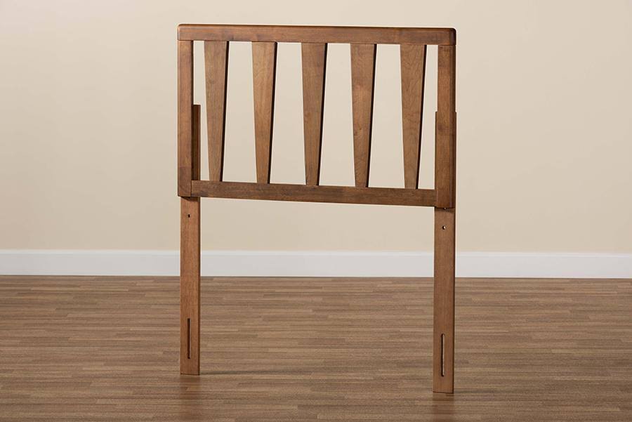Ash Walnut Finished Wood Twin Size Headboard J4717