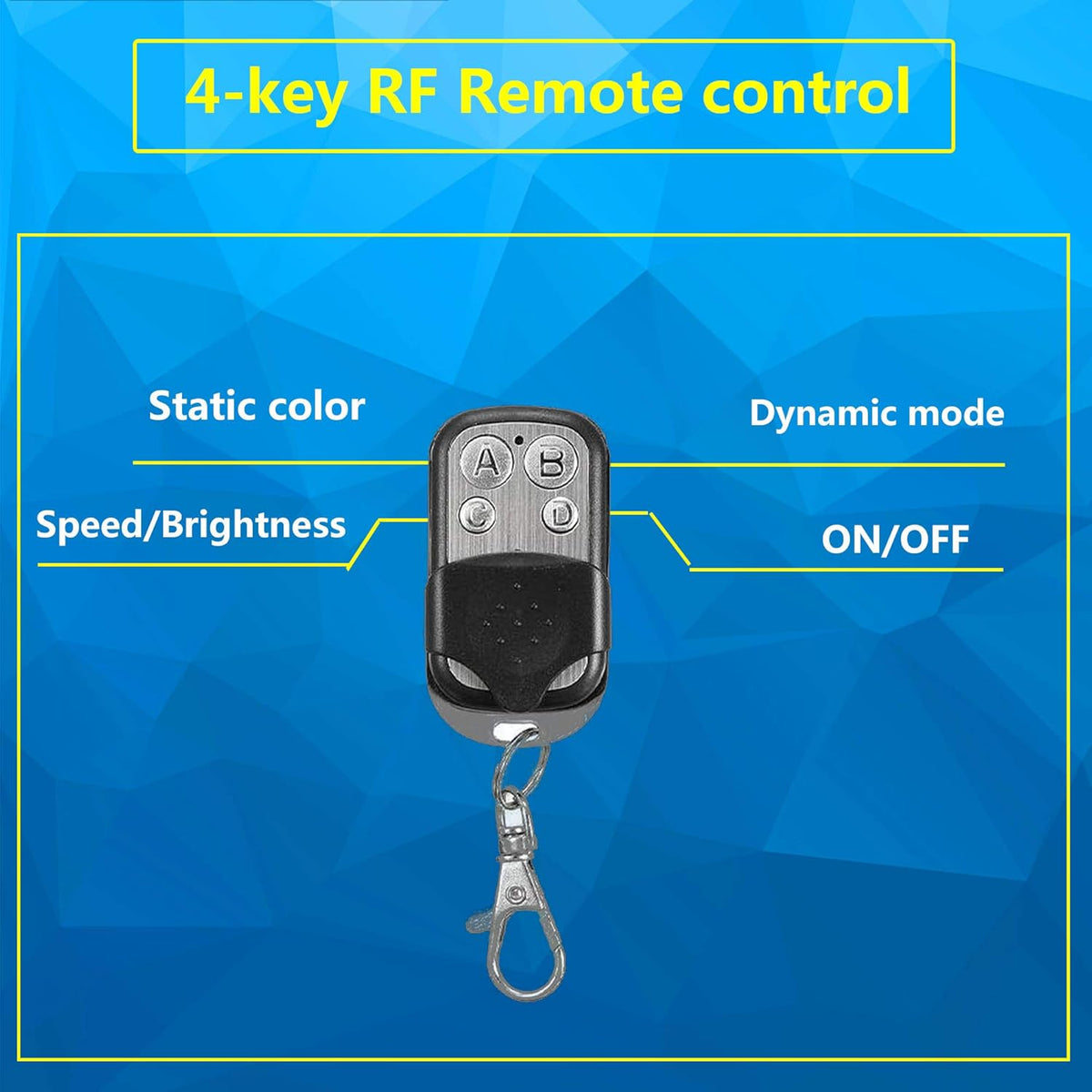 4PC 15.5in RGBW LED Wheel Ring Lights with Brake Function Waterproof Wireless RF Remote B1044
