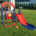Toddler Slide and Swing Set with Basketball Hoop A988772