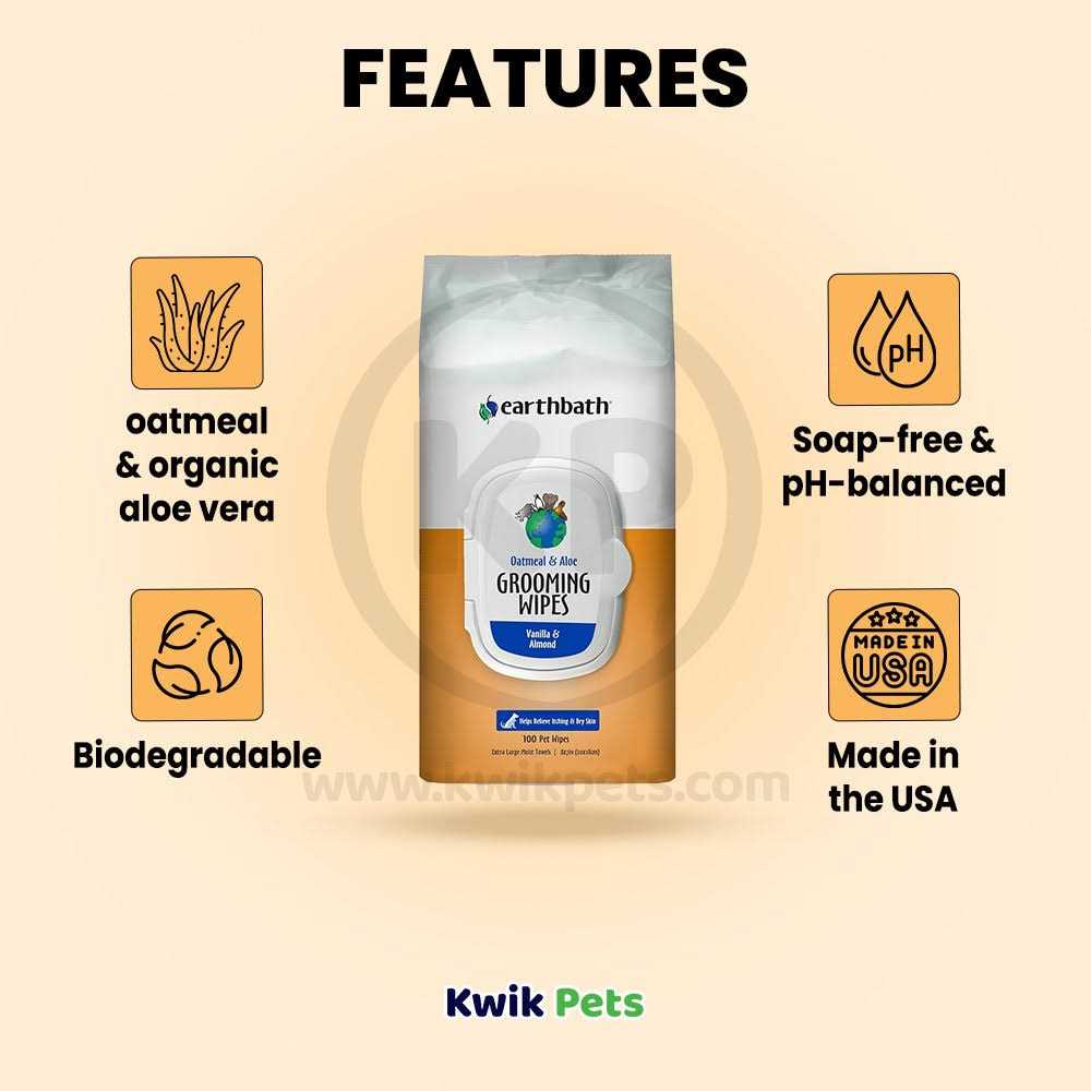 Oatmeal Aloe Grooming Wipes V190