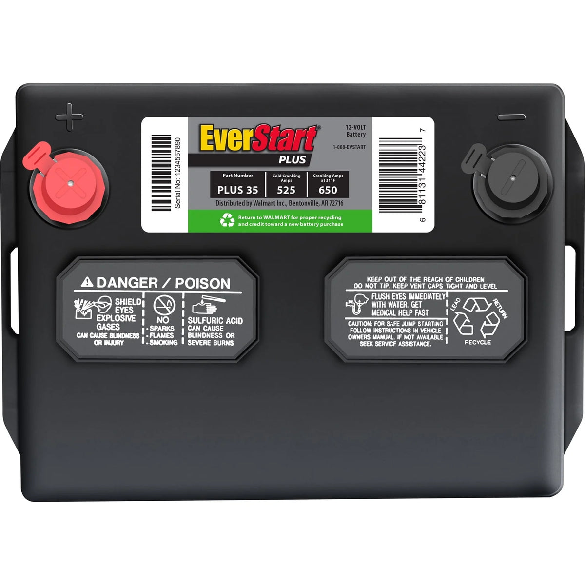 Lead Acid Automotive Battery Group Size 35 12 Volt 525 CCA M194239