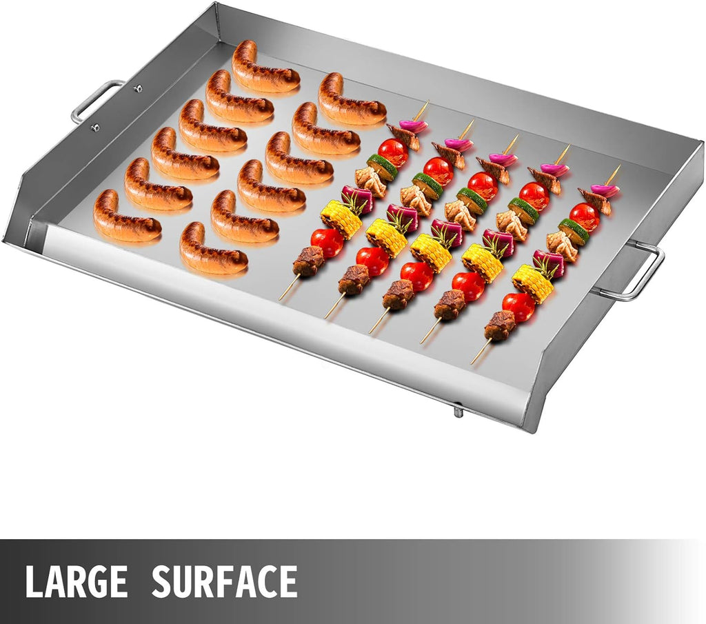 Stainless Steel Griddle, 36 x 22 Non-Stick Grill with 2 Handles C5986