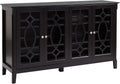 Wood Sideboard Buffet Cabinet with 4 Glass Doors B7903