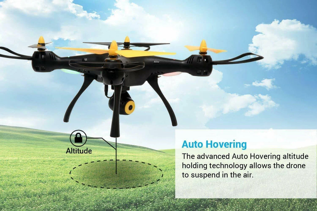 WiFi FPV Quadcopter Drone 720p HD Camera Black/Yellow K769597