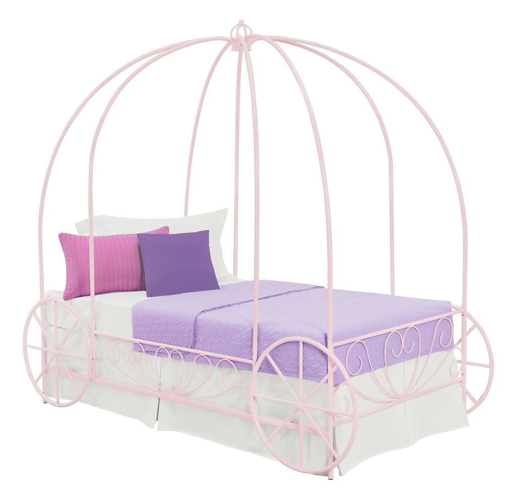 White Metal Twin Bed Y95785