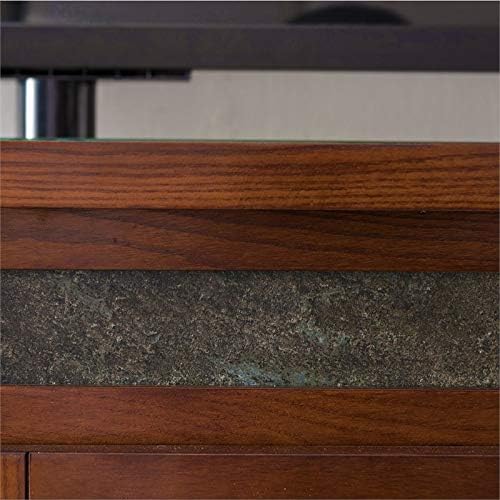 Solid Wood Corner TV Stand with Glass Storage E424869