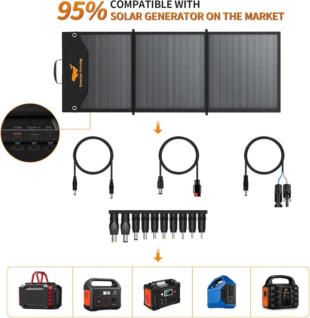 60W Portable Foldable Solar Panel with Adjustable Kickstand G11214