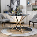 Contemporary Gold 41-in Dining Table U3849