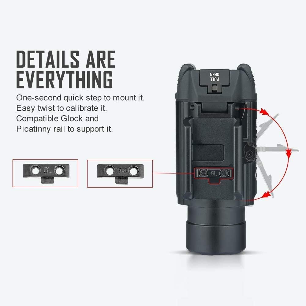 1120 Lumens LED Rail-Mounted Weaponlight with Red Light and White LED F6471