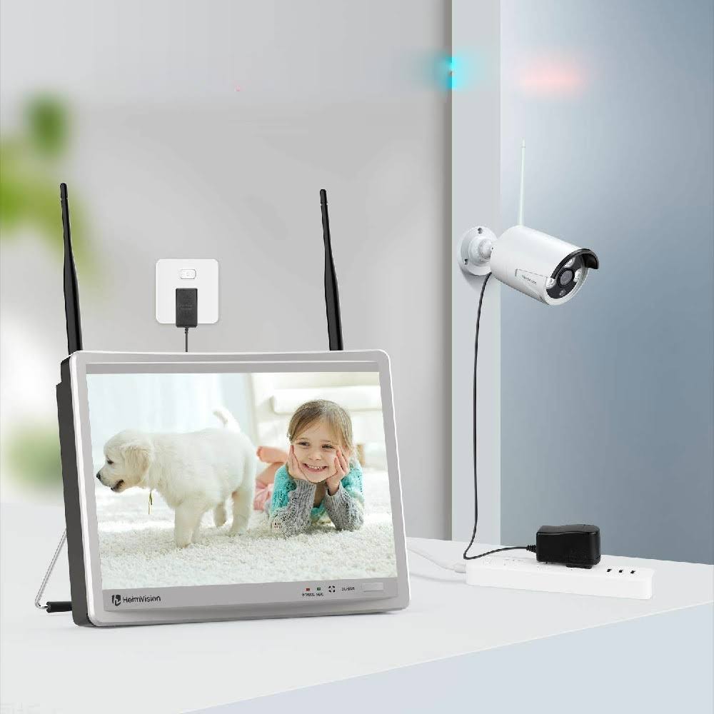 1080p Wireless Security Camera System with 12 inch LCD Monitor X682
