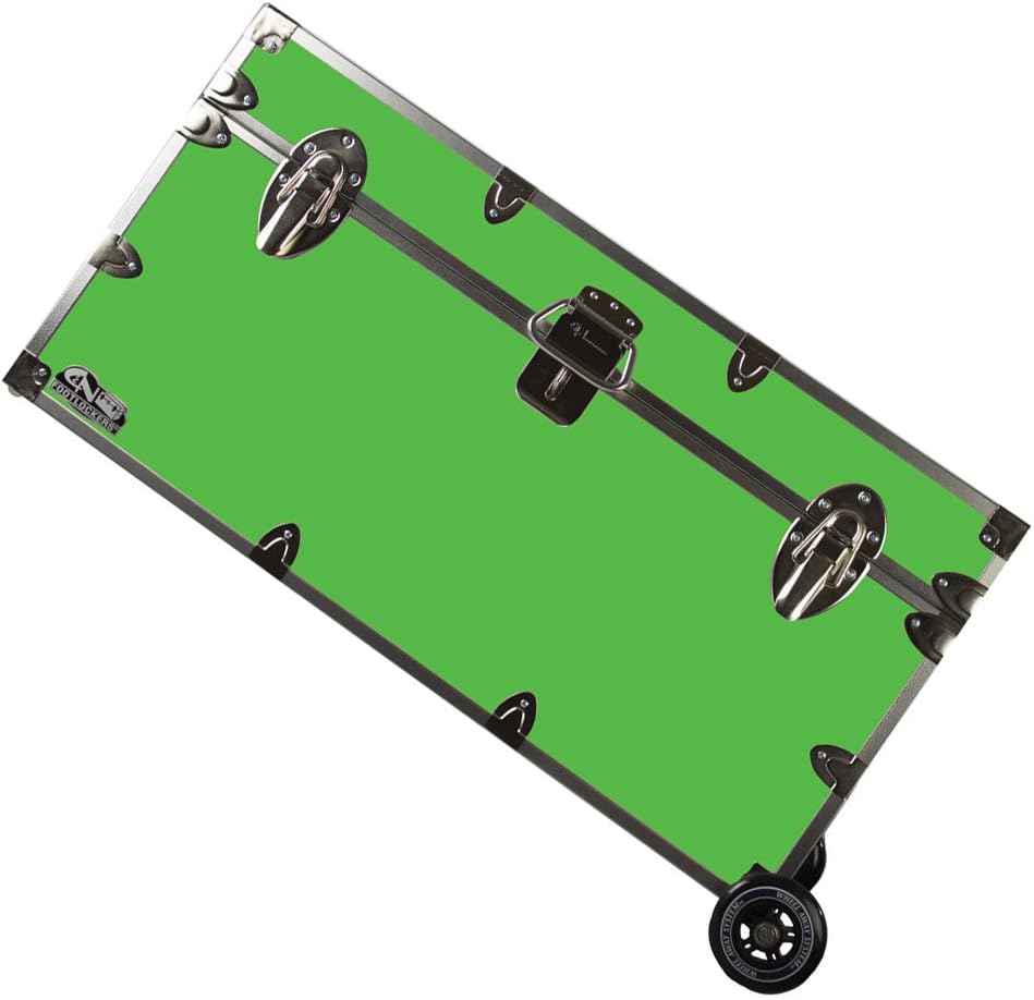 Lockable Trunk Footlocker with Wheels Large 32 x 18 x 16.5 Inches Purple I217920