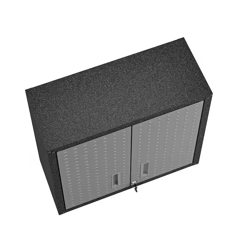 30 in. 2-Shelf Wall Mount Metal Garage Cabinet in Gray J297682