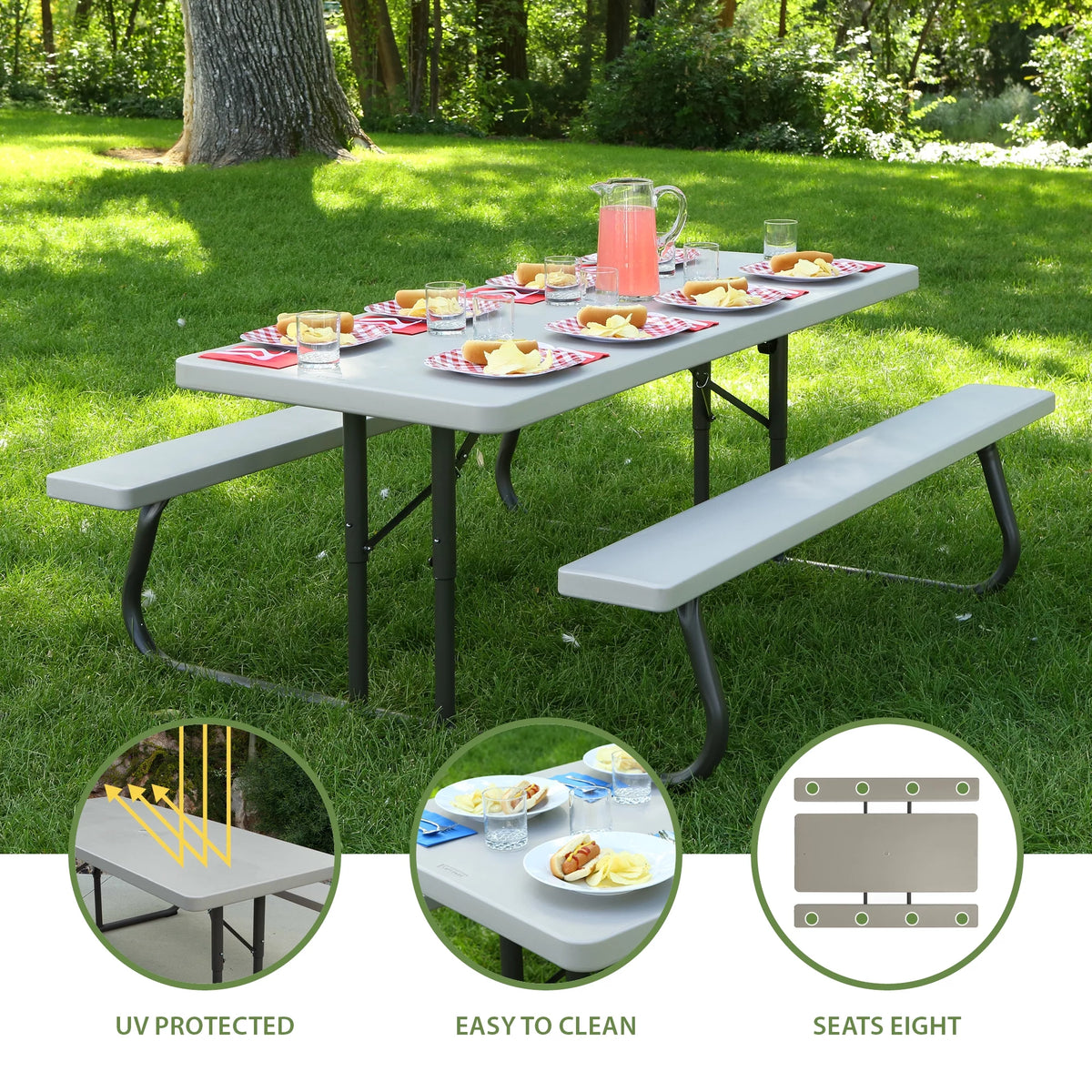 6 ft. Picnic Table Set of 10 N4245