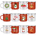 12 Pcs 12oz Stackable Enamel Coffee Cups G975