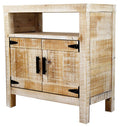 Distressed Wood Accent Cabinet with 2 Doors R360016