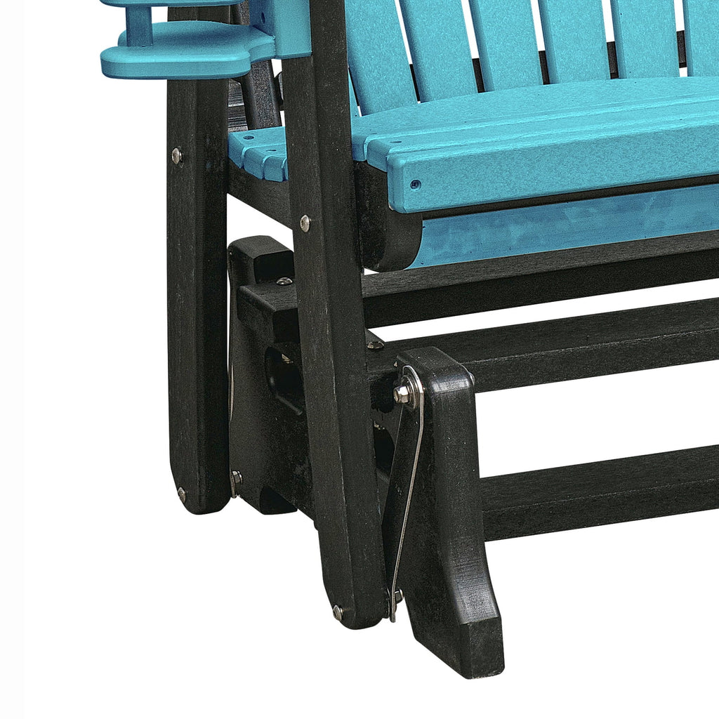 Aruba Blue Black Base Dual Fan Back Glider U149